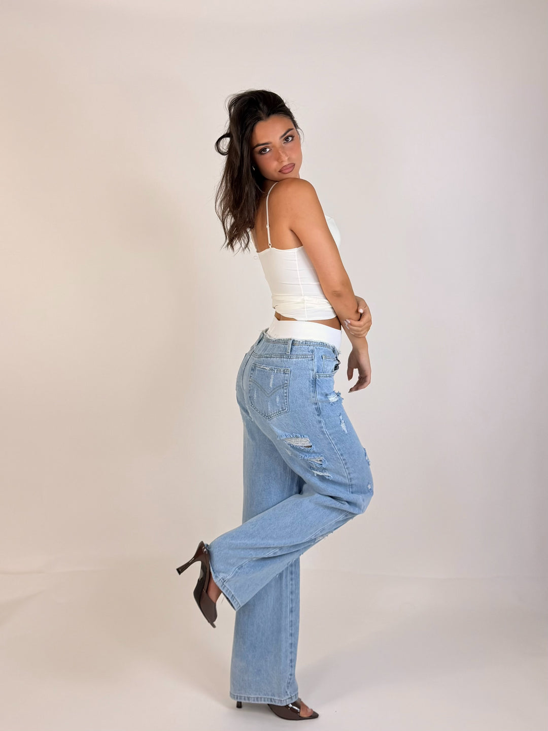 Jeans con strappi “Double”