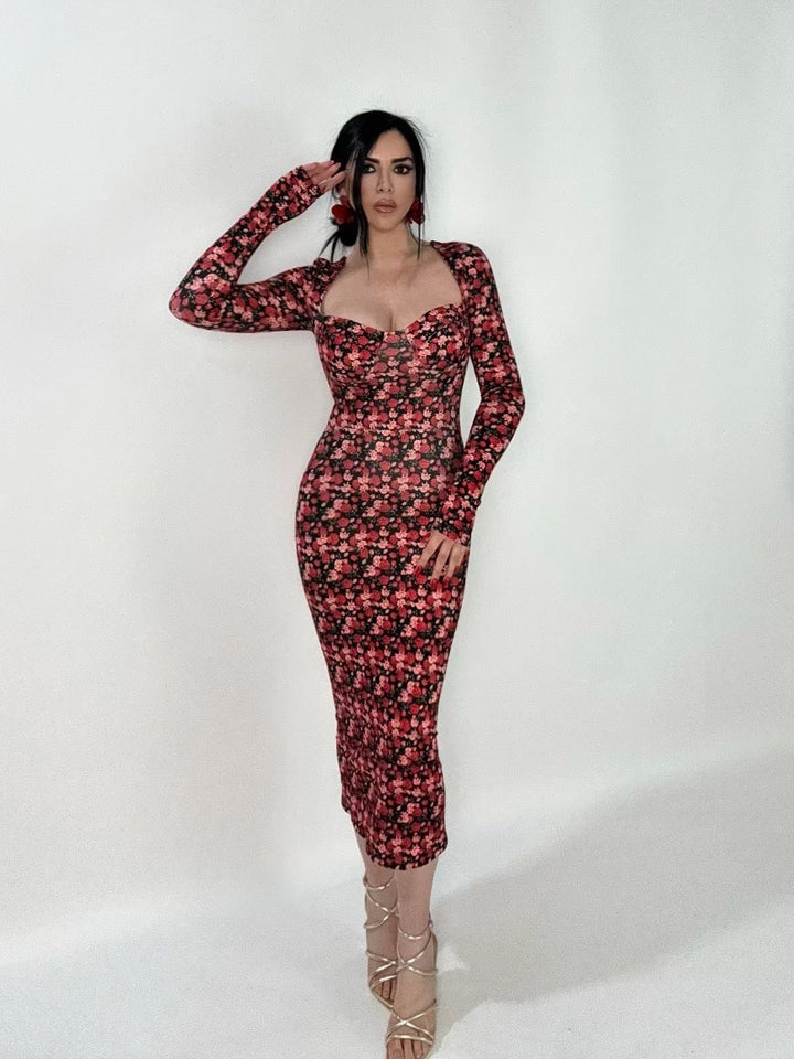 Abito longuette con coppe preformate “Femme”