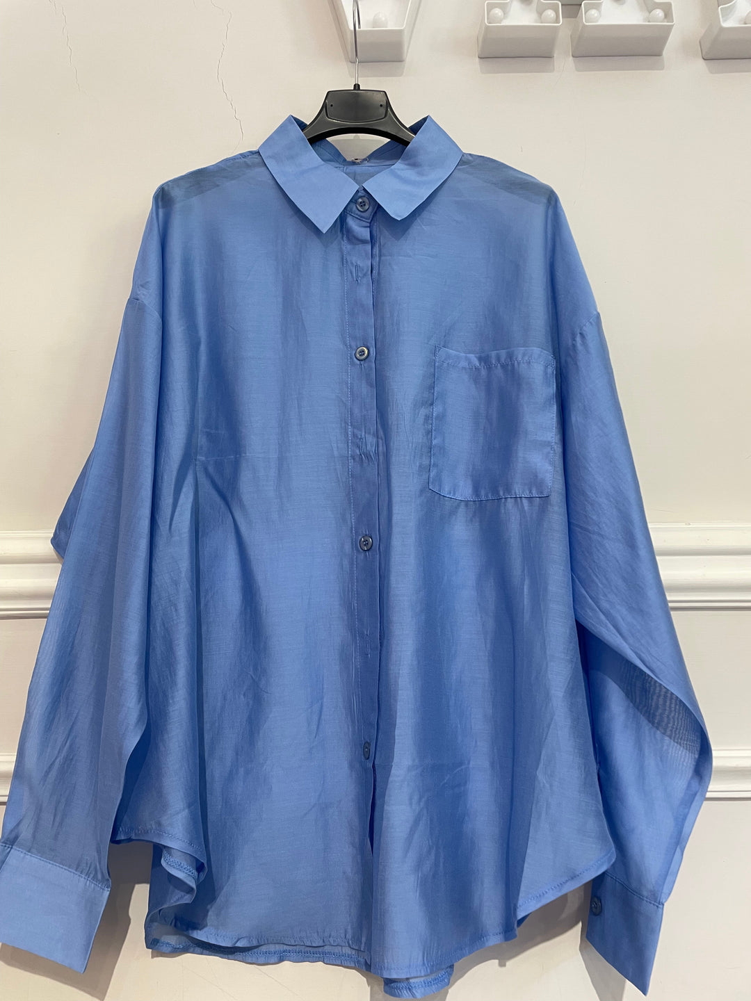 Maxi camicia in organza “Tulum”