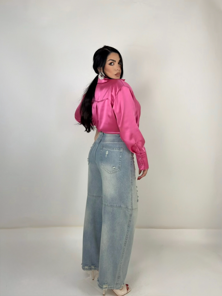 Jeans balloon con rotture “Edition”