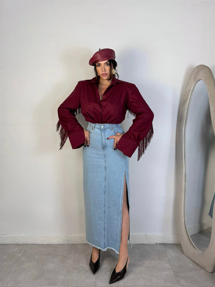 Gonna in jeans lunga “Marielle”