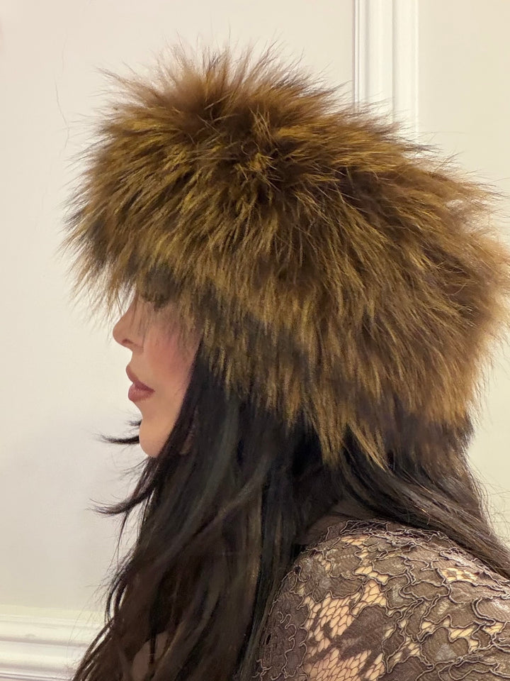 Fascia per capelli in vera pelliccia di volpe 05