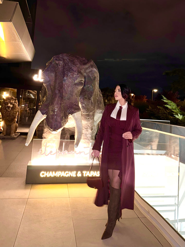 Coordinato gessato giacca e vestito “Special”