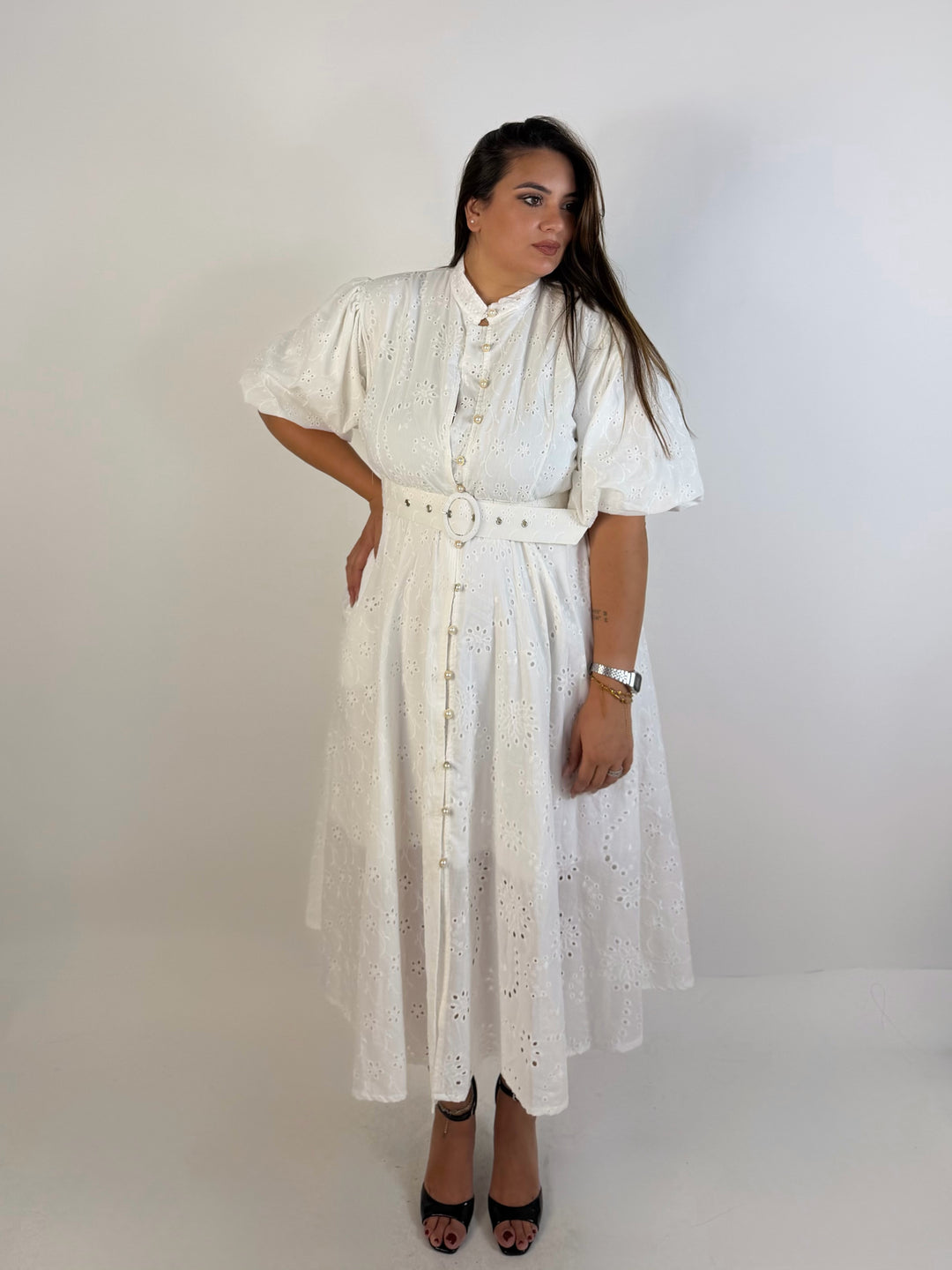 Abito in pizzo sangallo “Camilla”