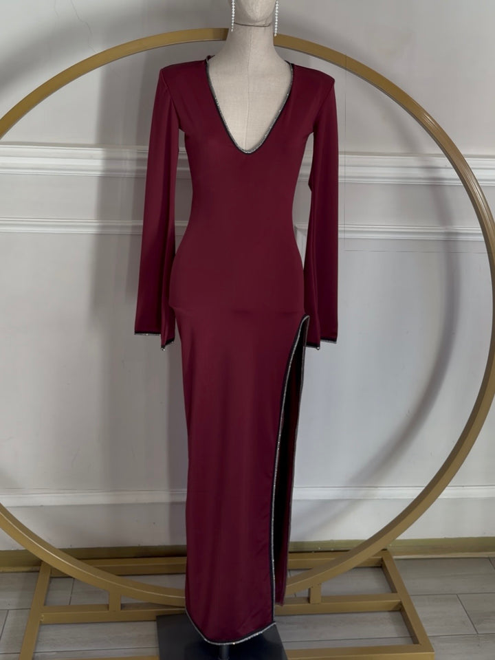 Abito con spacco manica ampia “Venus”