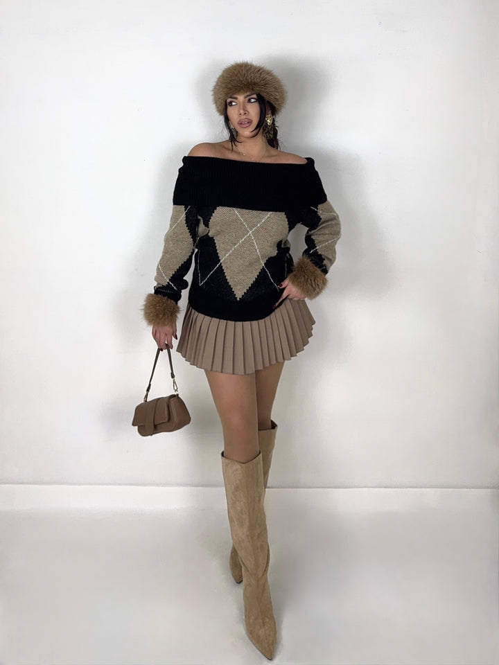 Maglione con scollo a barca “Margot”