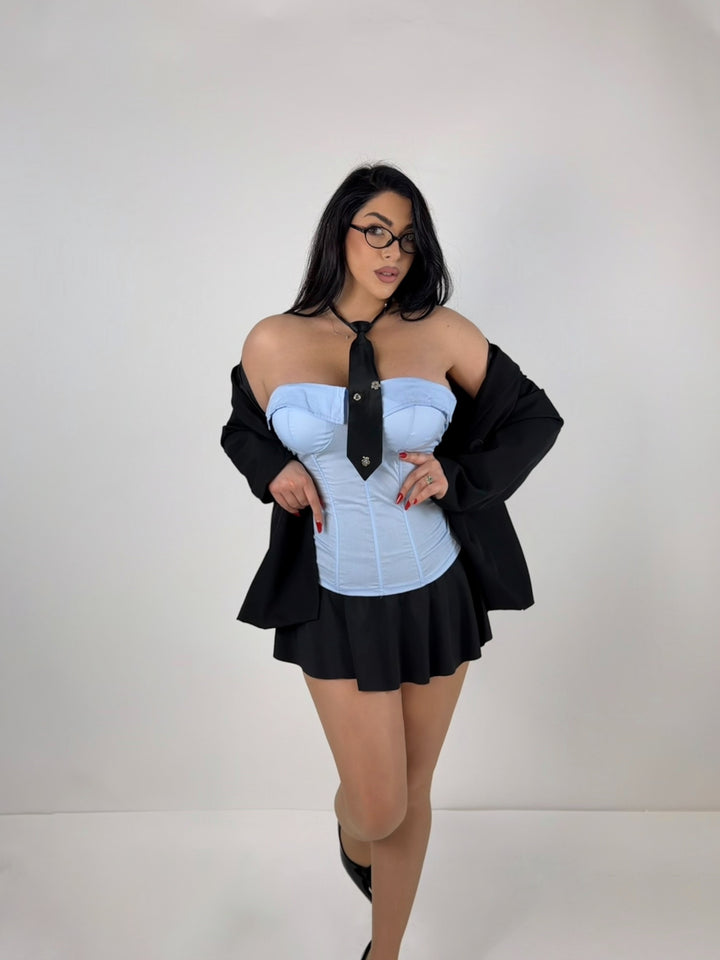 Corpetto con cravatta “Amber”