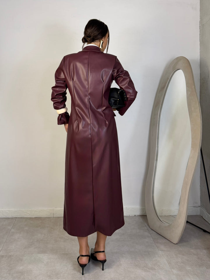Trench in eco pelle “Evelyne”