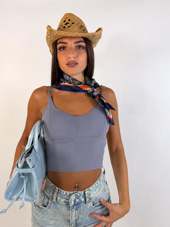Crop top modellante con coppe