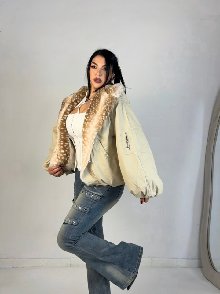 Giubbotto con eco pelliccia “Kylie”