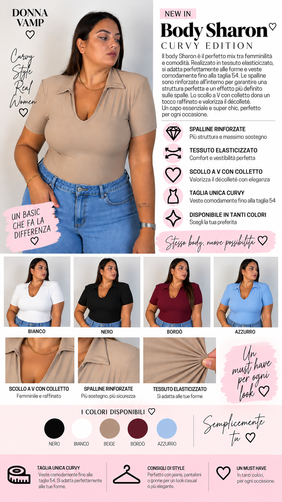 Body con spalline “Sharon”