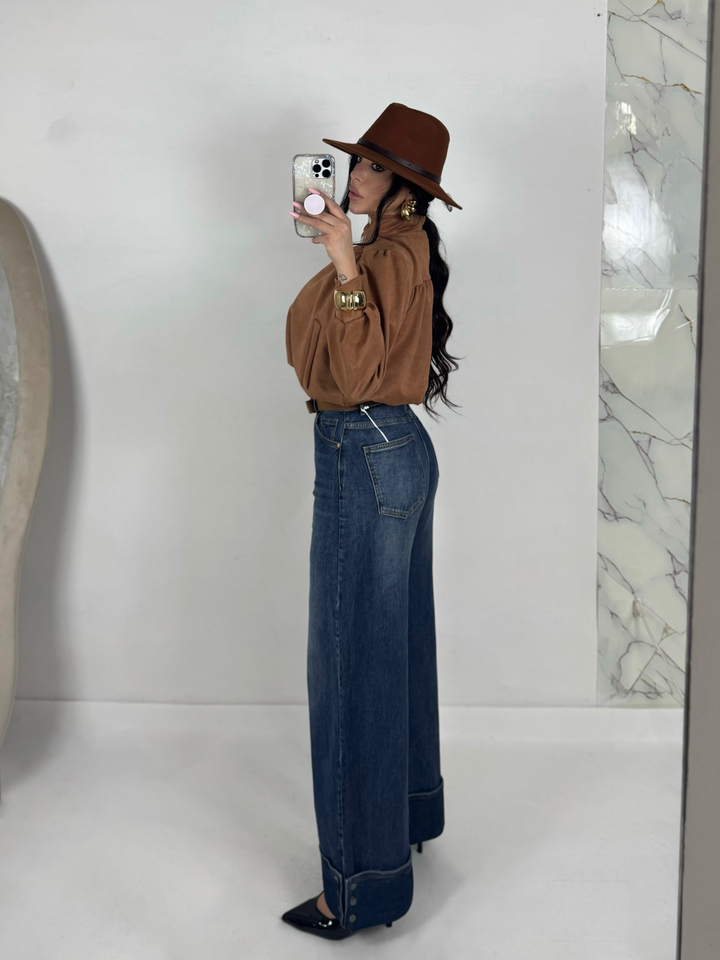 Jeans balloon con cintura “Karma”