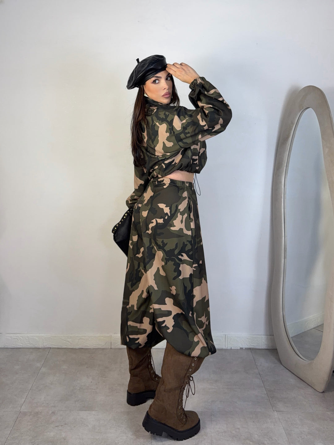 Coordinato di tuta camouflage