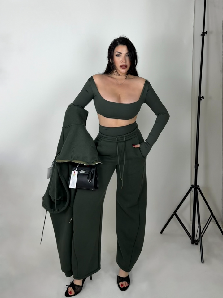 Coordinato con maglia maniche a guanto “Obsession”