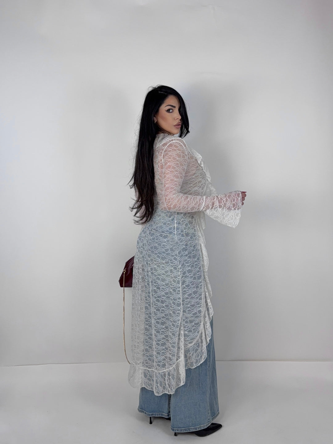 Camicia in pizzo “Aura”