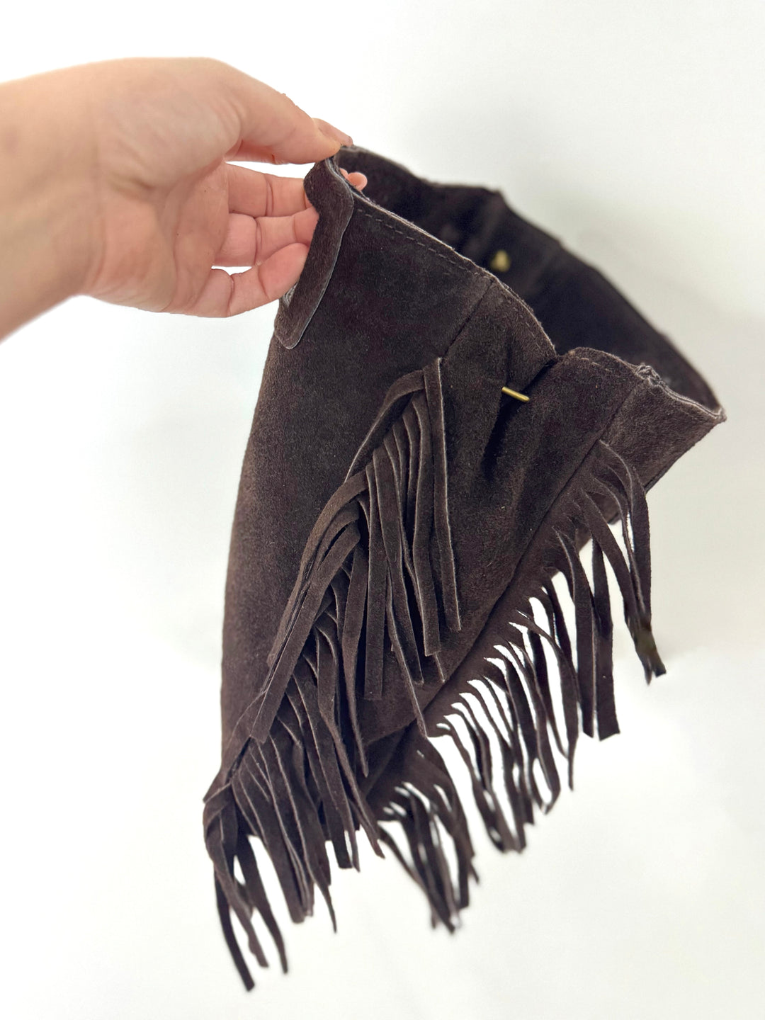 Borsa scamosciata in vera pelle “Raja”