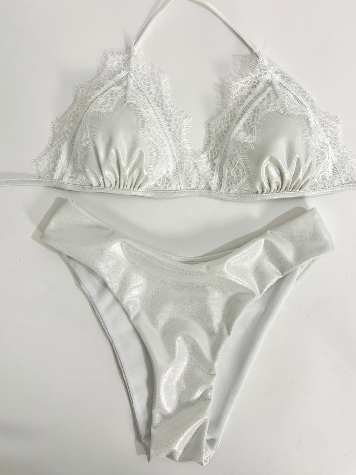 Costume in satin con pizzo “Sirena”