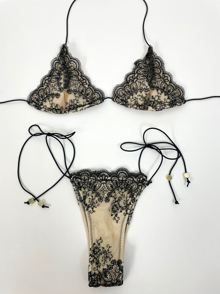 Costume a due pezzi in pizzo “Èlite”