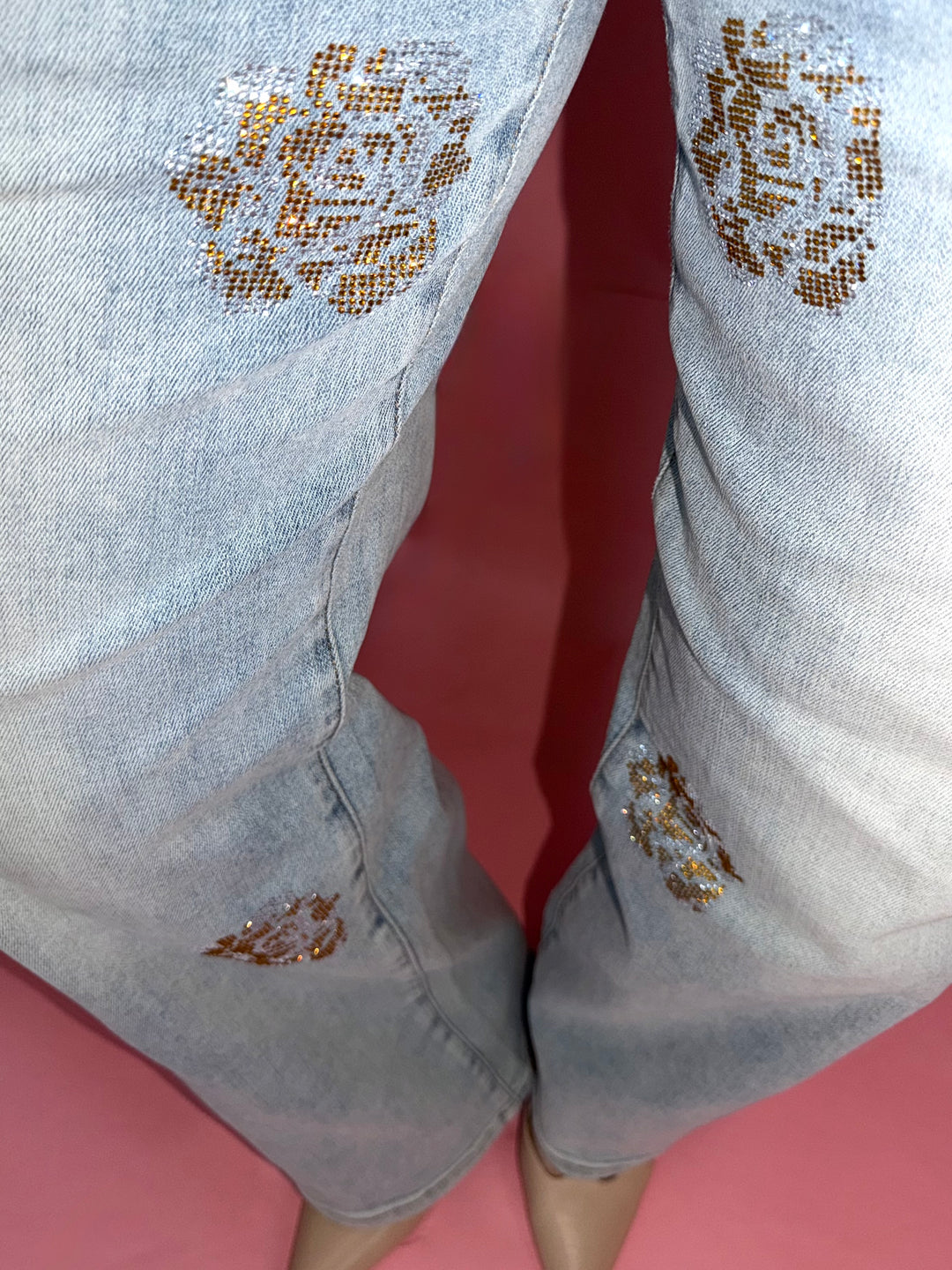 Jeans a palazzo “Flowers”