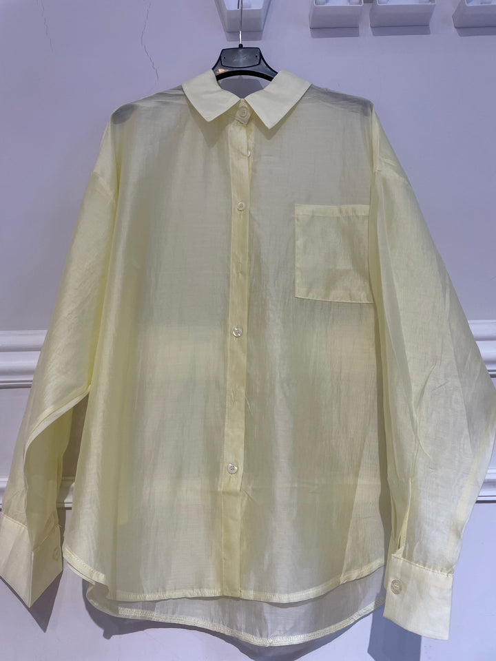 Maxi camicia in organza “Tulum”