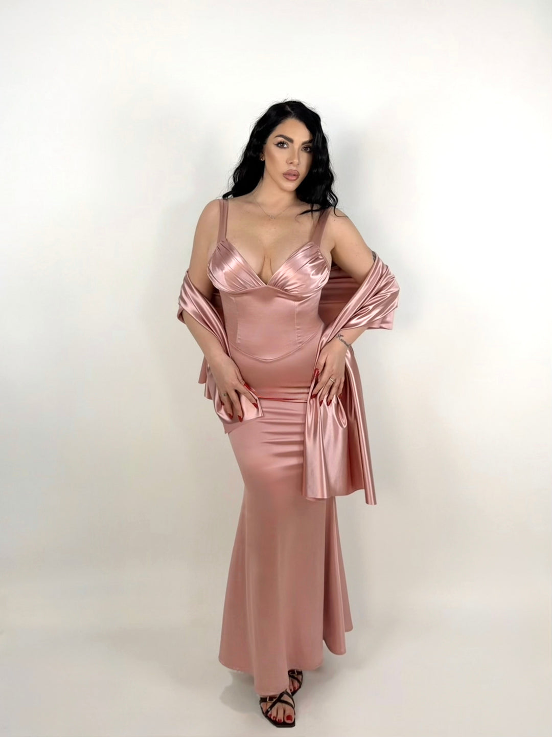 Abito con stola “Brianna”