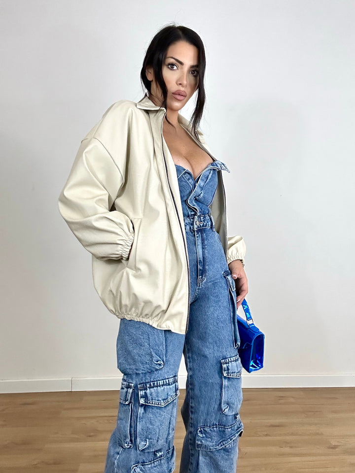 Giubbotto bomber in eco-pelle "Rihanna"