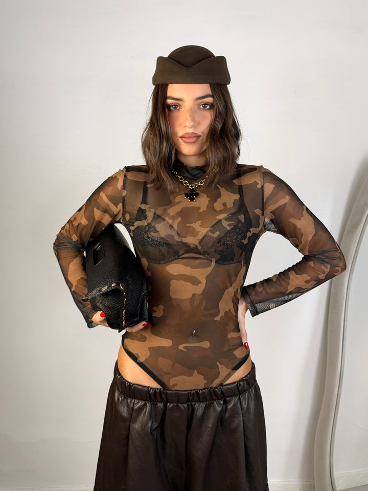 Body semi trasparente militare
