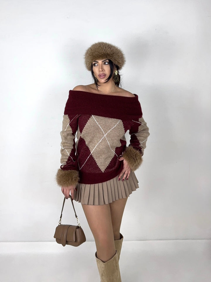 Maglione con scollo a barca “Margot”