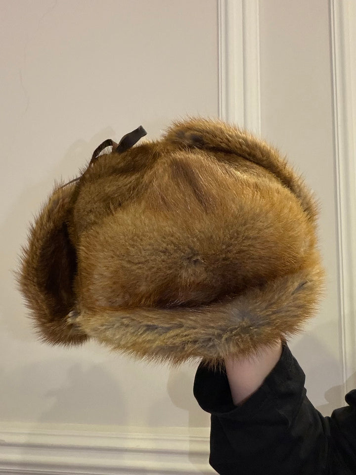 Colbacco in vera pelliccia di volpe vintage 07