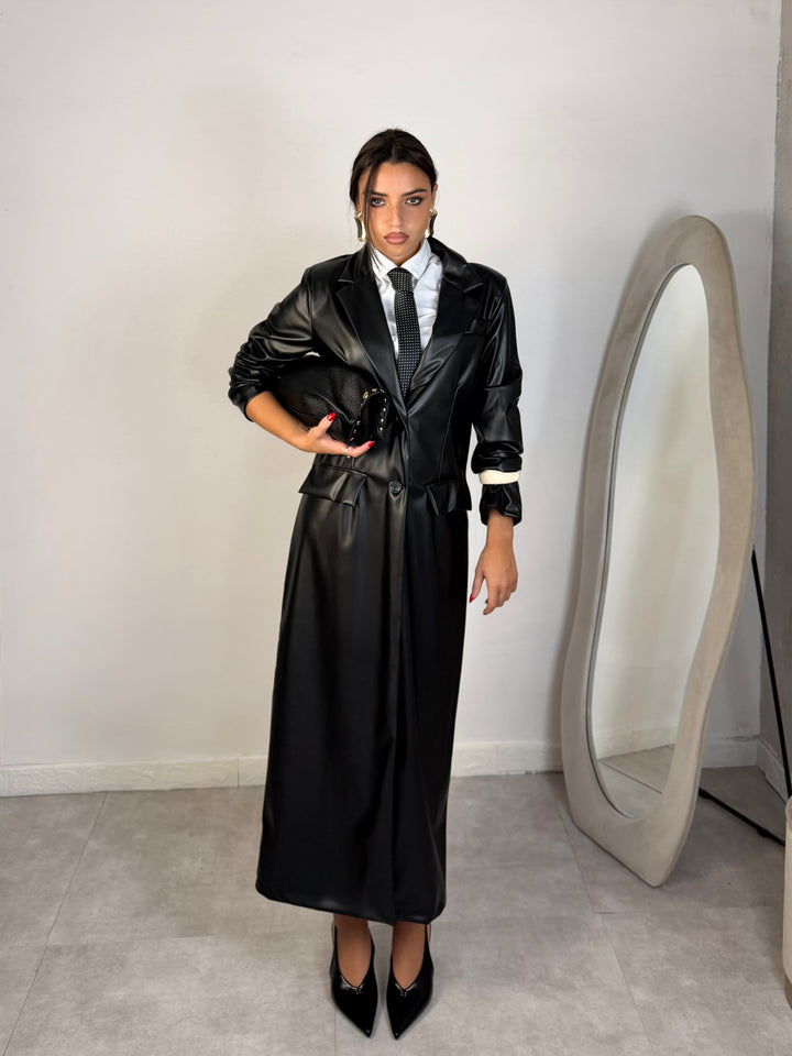 Trench in eco pelle “Evelyne”