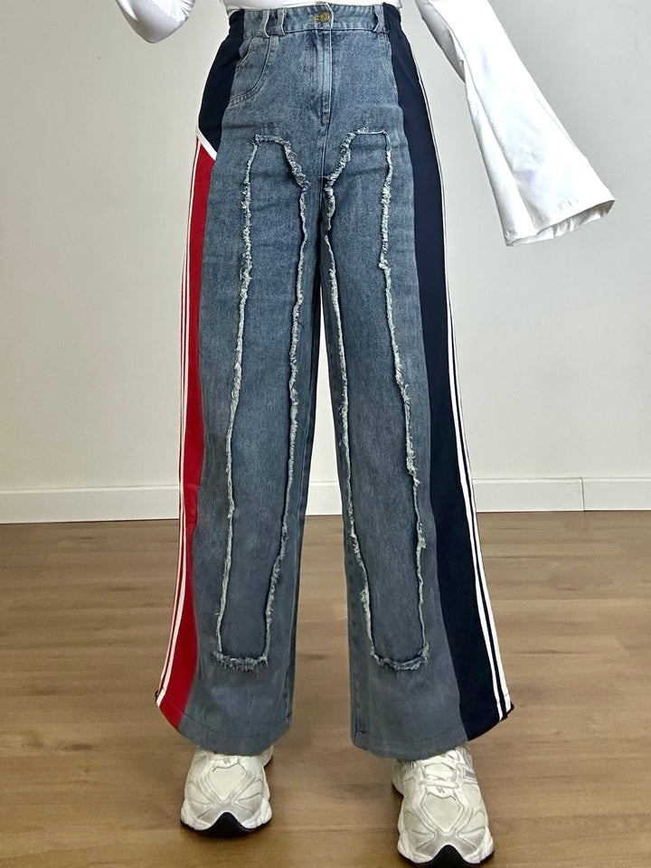 Jeans con inserti di tuta "Gloria"