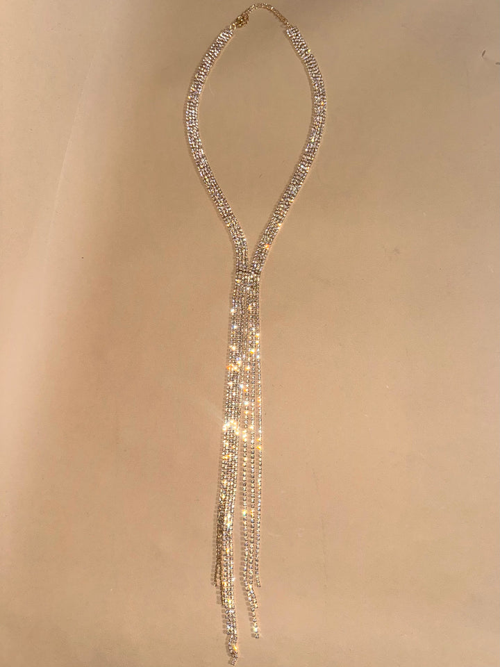 Collana lunga con strass “Elettra”