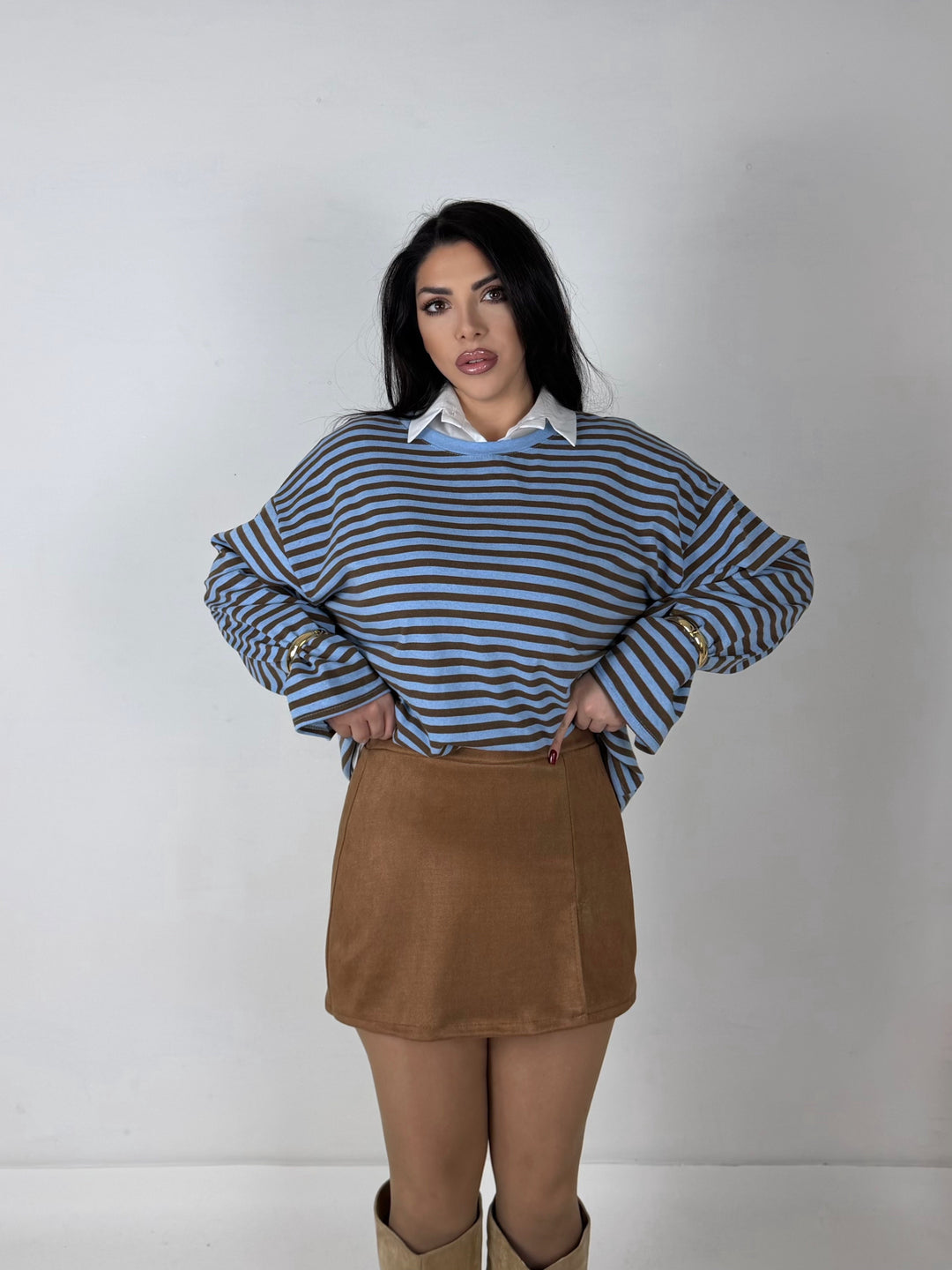 Panta gonna scamosciato “Crystal”