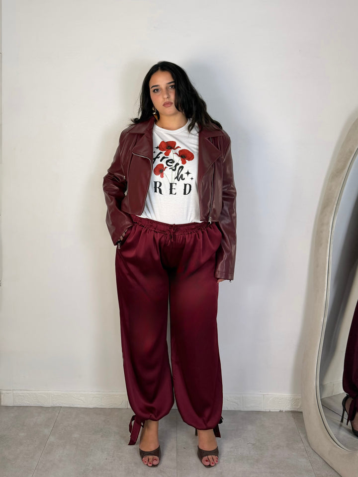 Pantaloni in raso “Roxane”