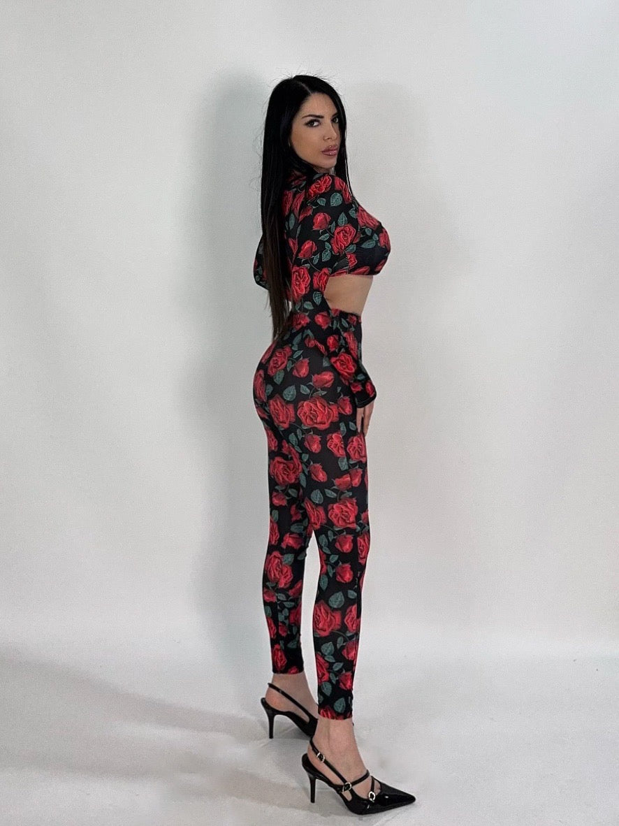 Coordinato “Jole” Rose Rosse piccole