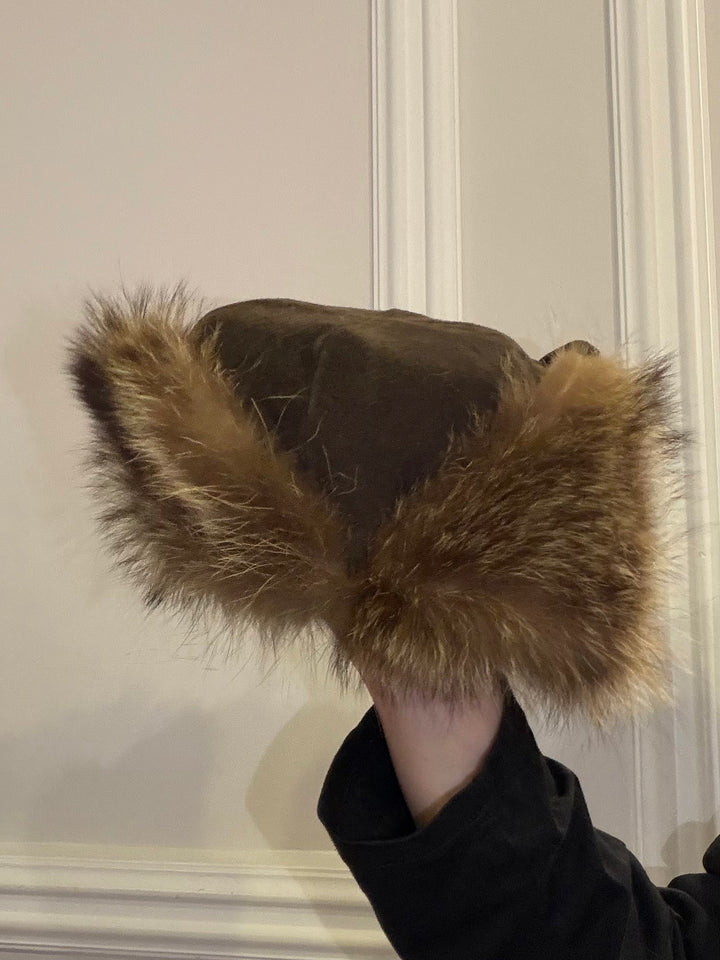 Colbacco in vera pelliccia di volpe vintage 08