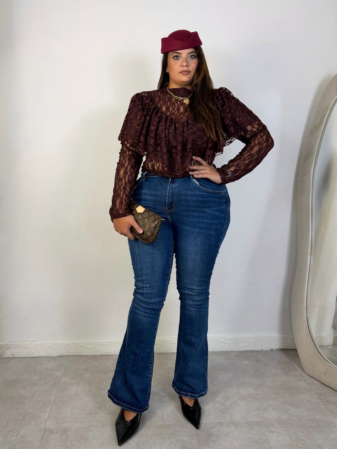 Jeans a zampa elastico “Emily”