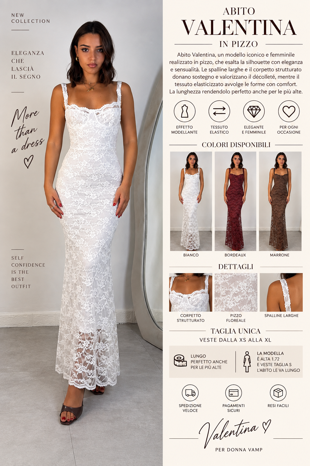 Abito in pizzo “Valentina”