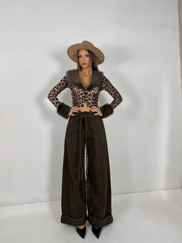 Jeans a palazzo con cintura “Maya”