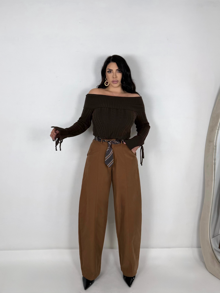 Pantaloni balloon con cravatta “Emily”