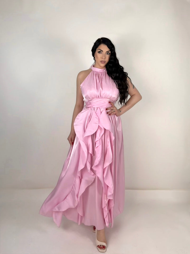 Abito “Satin Rouches”