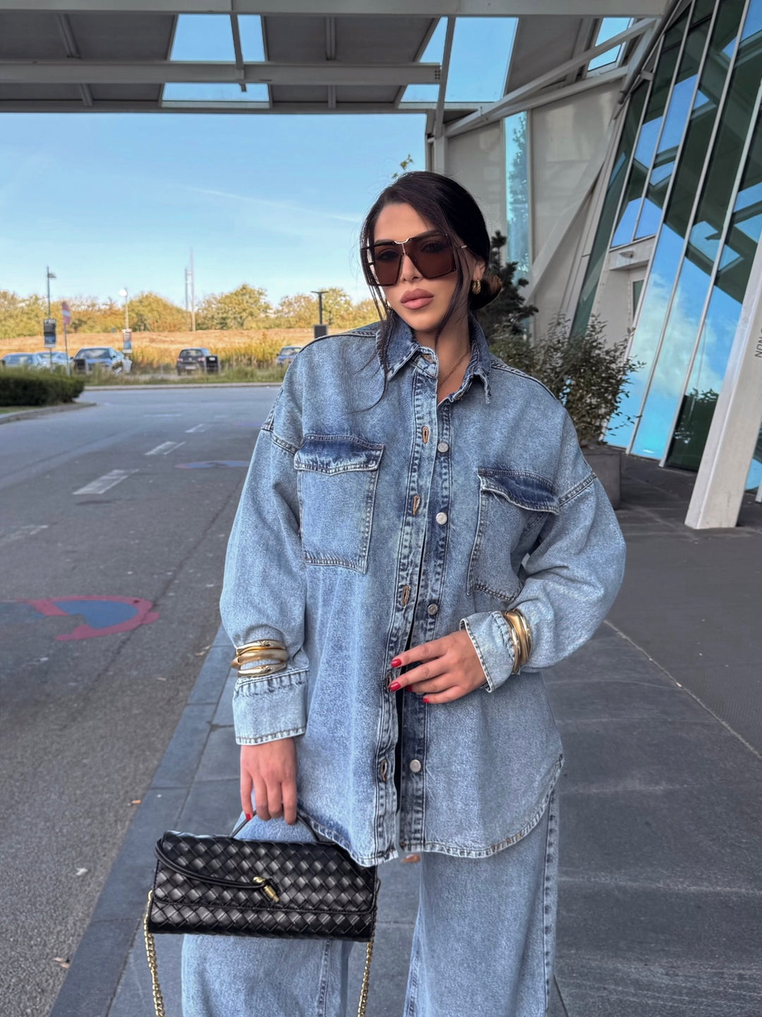 Coordinato in jeans “Skyline”