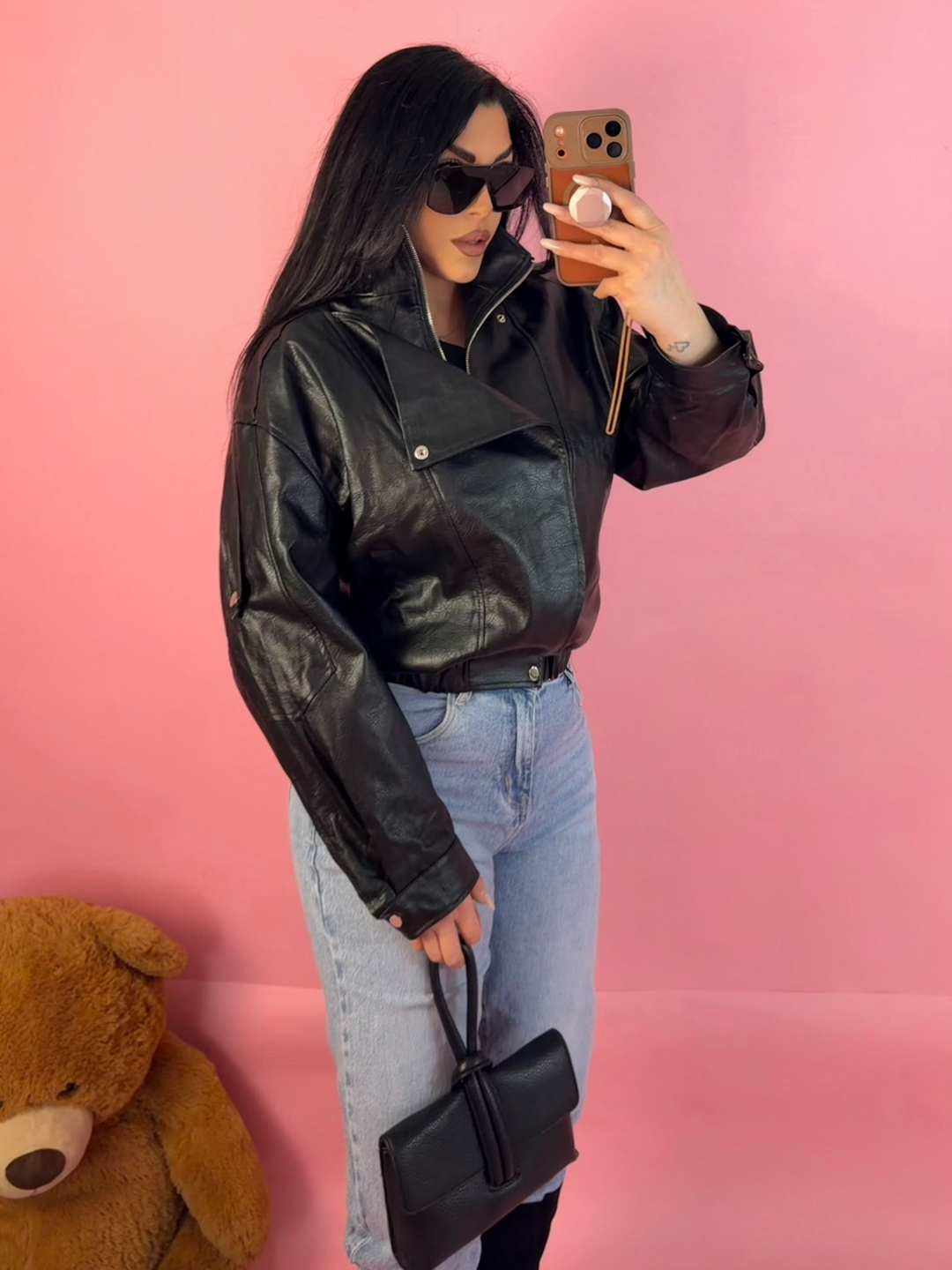 Giubbotto in eco pelle “Energy”