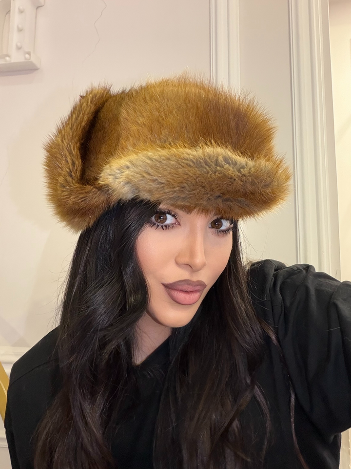 Colbacco in vera pelliccia di volpe vintage 07