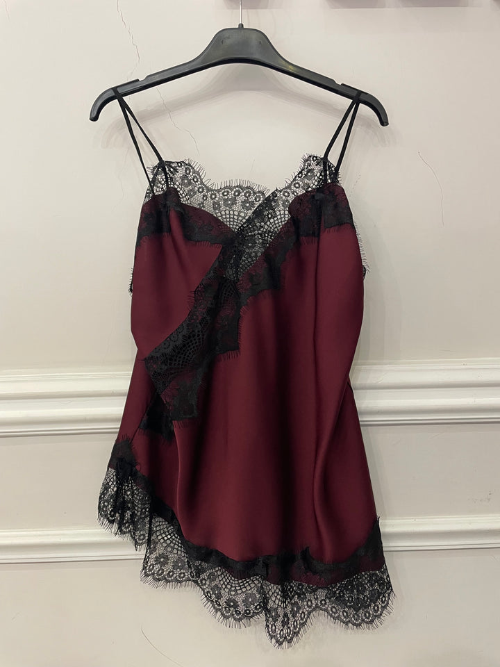 Top in raso con pizzo “Desire”