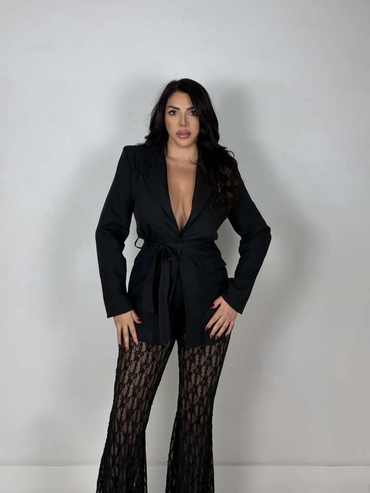 Giacca con fusciacca “Choco”