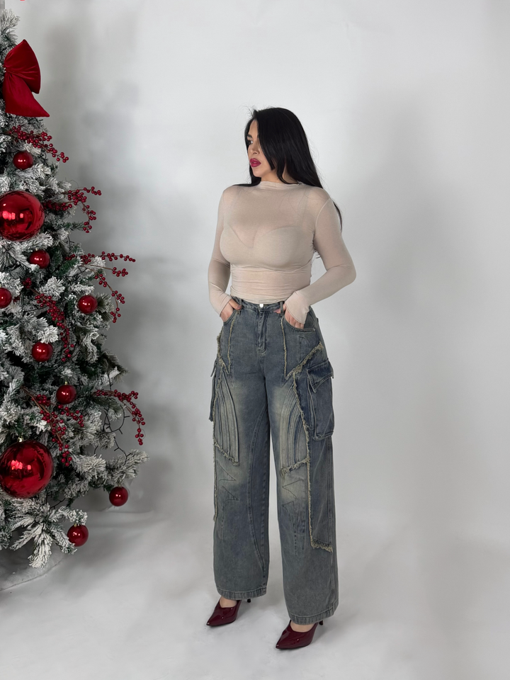Jeans wide leg “Induatrial”