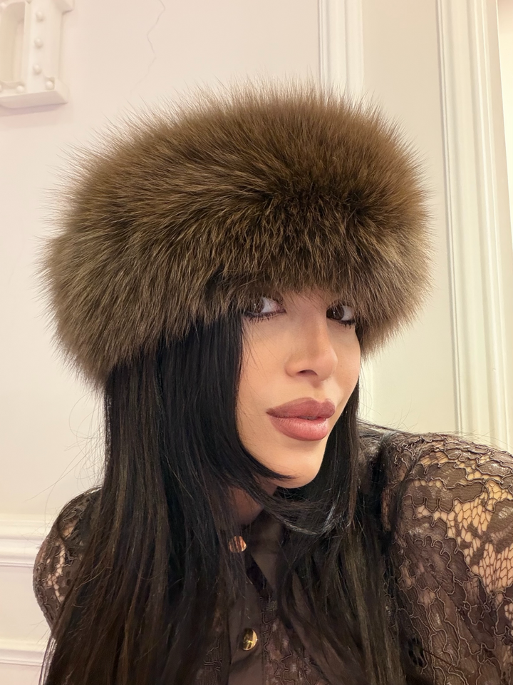 Fascia per capelli in vera pelliccia di volpe 02