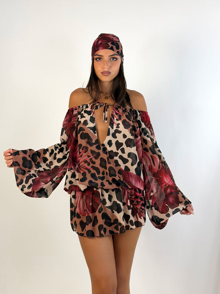 Abito con bandana “Jungle”