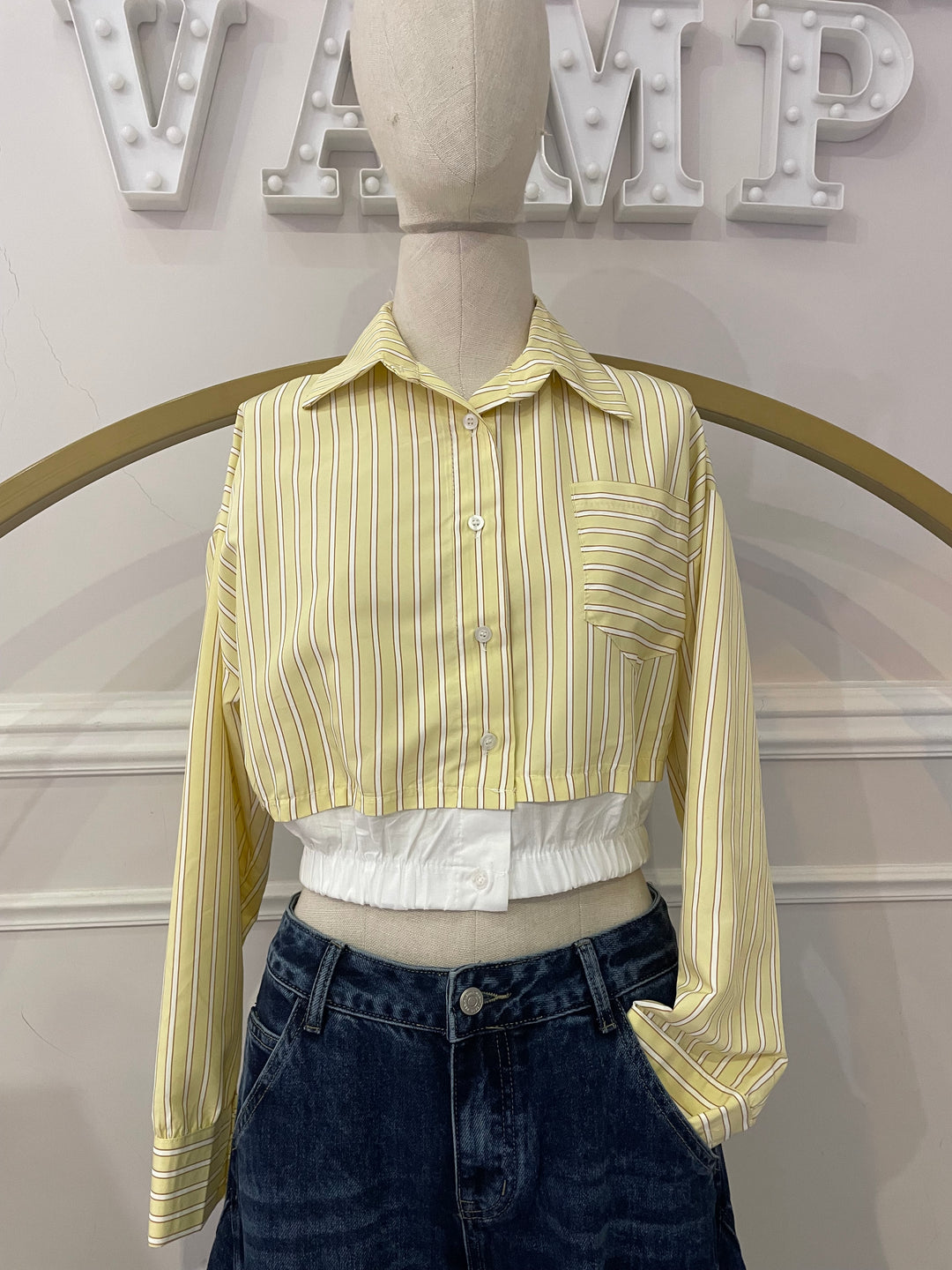 Camicia crop “Mood Pink”